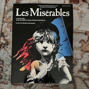 Les Miserables piano vocal sheet music booklet